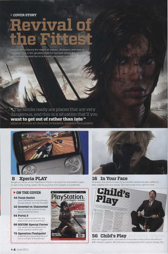 Tomb Raider (2013) - Сканы Official Playstation Magazine - Australia (июнь 2011):